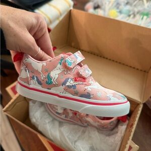 Vans Kids Shoes - Pink with Unicorns